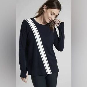 Athlete streetwise sweater XS dark navy diagonal white stripe